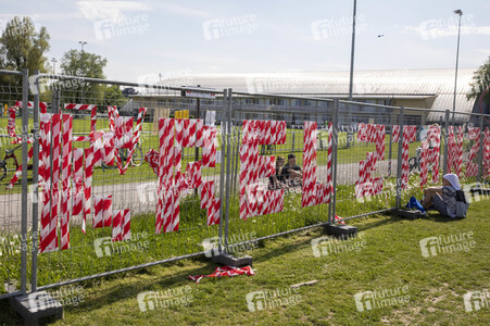 Landesgrenze Deutschland - Schweiz während der Coronakrise in Konstanz