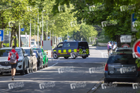 Landesgrenze Deutschland - Schweiz während der Coronakrise in Konstanz