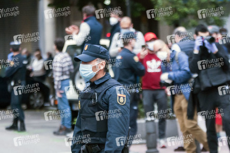 Protest gegen die Corona-Maßnahmen in Madrid