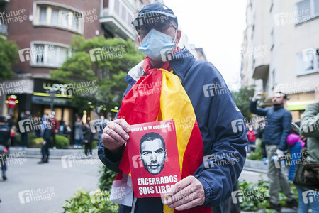 Protest gegen die Corona-Maßnahmen in Madrid