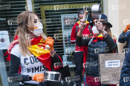 Protest gegen die Corona-Maßnahmen in Madrid
