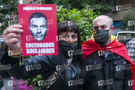 Protest gegen die Corona-Maßnahmen in Madrid