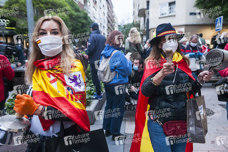 Protest gegen die Corona-Maßnahmen in Madrid