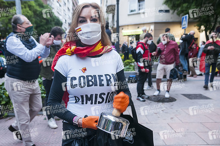 Protest gegen die Corona-Maßnahmen in Madrid