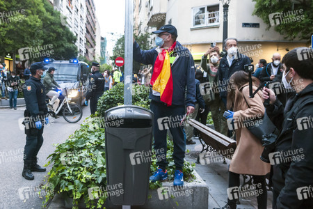 Protest gegen die Corona-Maßnahmen in Madrid