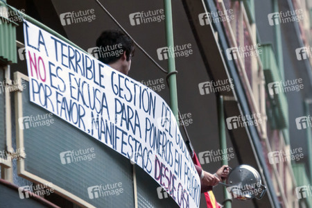 Protest gegen die Corona-Maßnahmen in Madrid