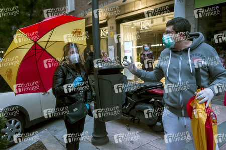 Protest gegen die Corona-Maßnahmen in Madrid