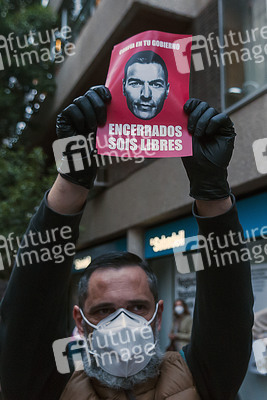 Protest gegen die Corona-Maßnahmen in Madrid