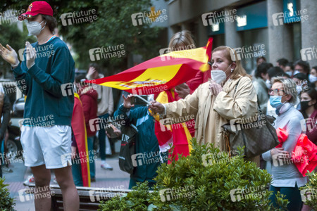 Protest gegen die Corona-Maßnahmen in Madrid
