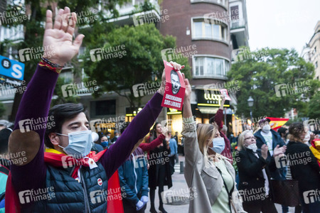 Protest gegen die Corona-Maßnahmen in Madrid