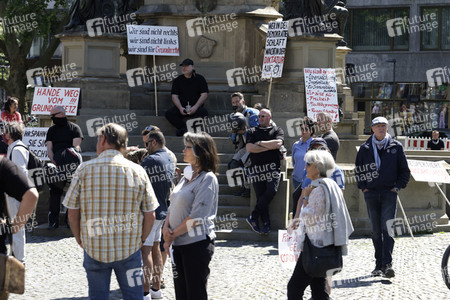 Corona-Demos in Frankfurt