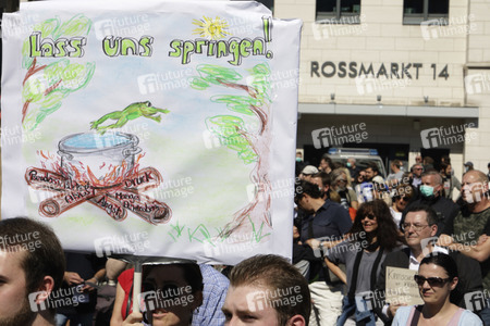 Corona-Demos in Frankfurt