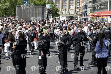Corona-Demos in Frankfurt