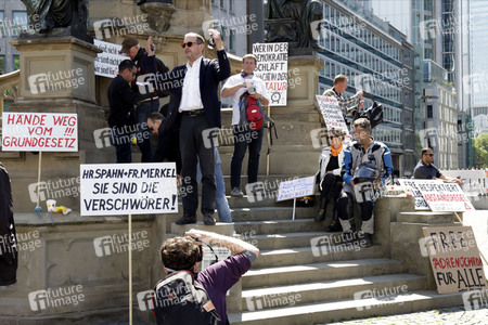 Corona-Demos in Frankfurt
