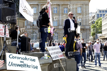 Corona-Demos in Frankfurt