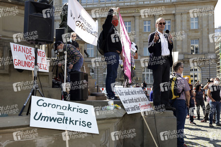 Corona-Demos in Frankfurt