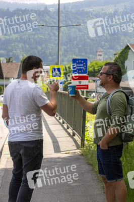 Lockerungen an der Grenze Österreich - Deutschland in Lindau