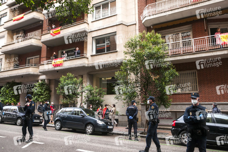 Protest gegen die Corona-Maßnahmen in Madrid