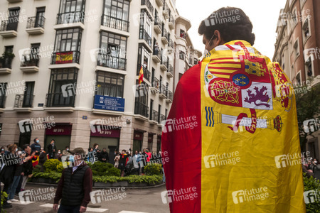 Protest gegen die Corona-Maßnahmen in Madrid