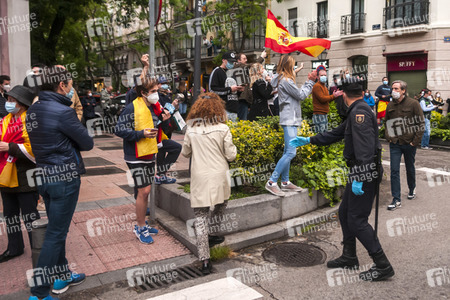 Protest gegen die Corona-Maßnahmen in Madrid