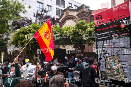 Protest gegen die Corona-Maßnahmen in Madrid
