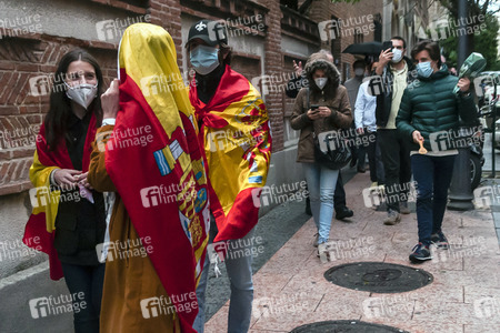 Protest gegen die Corona-Maßnahmen in Madrid