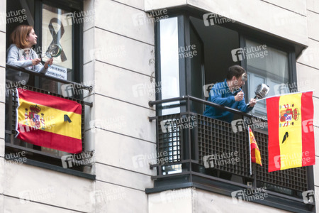 Protest gegen die Corona-Maßnahmen in Madrid