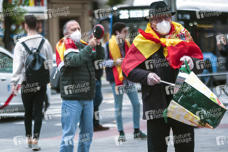 Protest gegen die Corona-Maßnahmen in Madrid