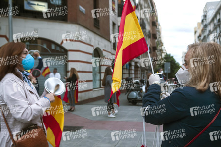 Protest gegen die Corona-Maßnahmen in Madrid