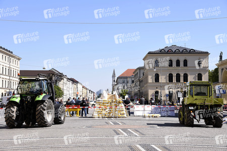 Protest der Milchbauern in München