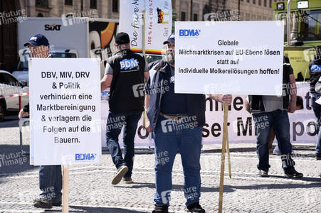 Protest der Milchbauern in München
