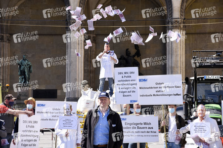 Protest der Milchbauern in München