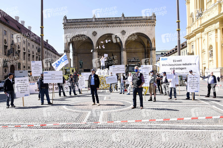 Protest der Milchbauern in München