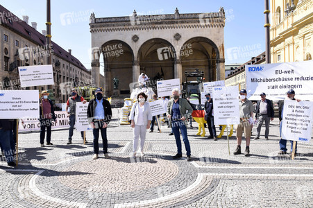 Protest der Milchbauern in München