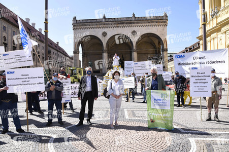 Protest der Milchbauern in München