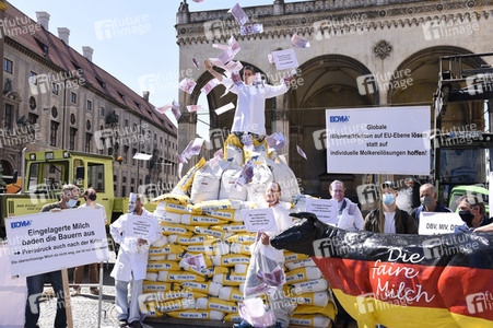 Protest der Milchbauern in München