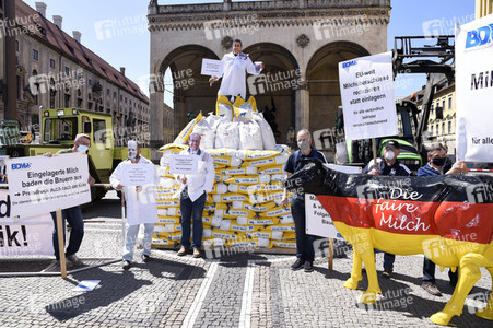 Protest der Milchbauern in München