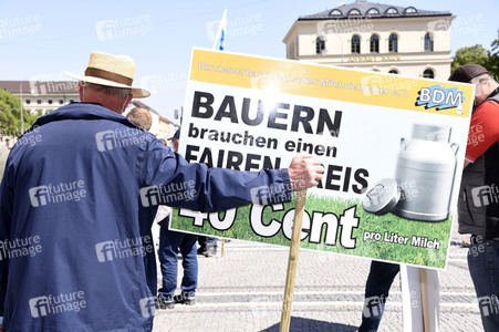 Protest der Milchbauern in München