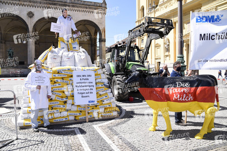 Protest der Milchbauern in München