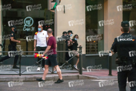 Proteste vor der PSOE-Zentrale in Madrid