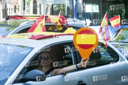 Autokorso gegen die Regierung in Madrid
