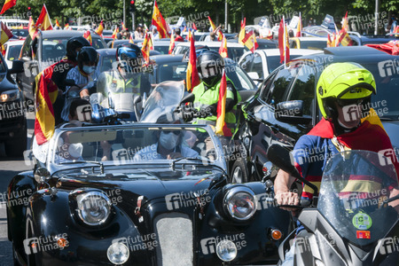 Autokorso gegen die Regierung in Madrid