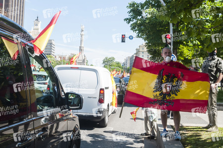 Autokorso gegen die Regierung in Madrid
