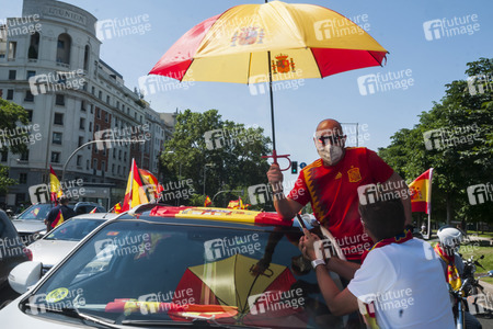Autokorso gegen die Regierung in Madrid