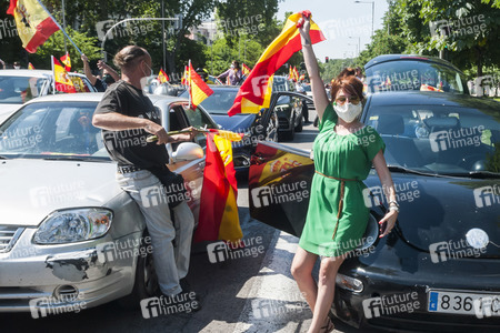 Autokorso gegen die Regierung in Madrid