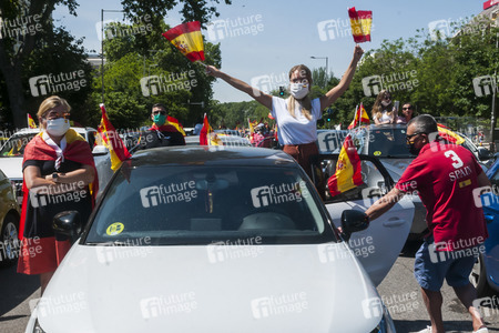 Autokorso gegen die Regierung in Madrid