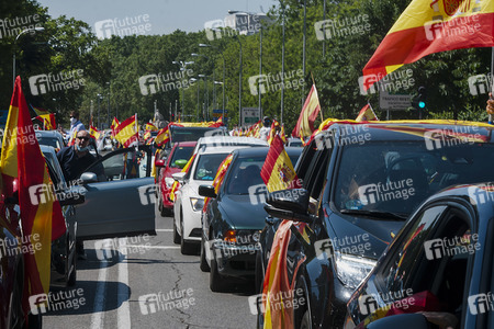 Autokorso gegen die Regierung in Madrid