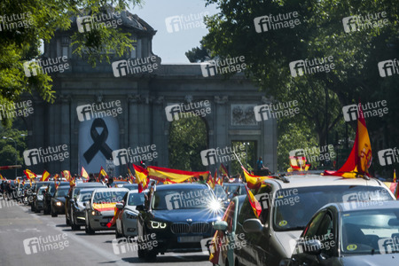 Autokorso gegen die Regierung in Madrid