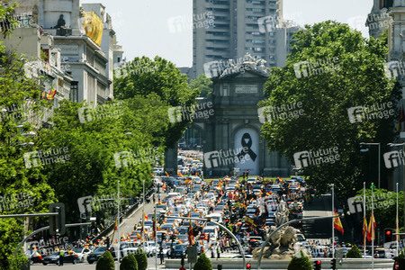 Autokorso gegen die Regierung in Madrid