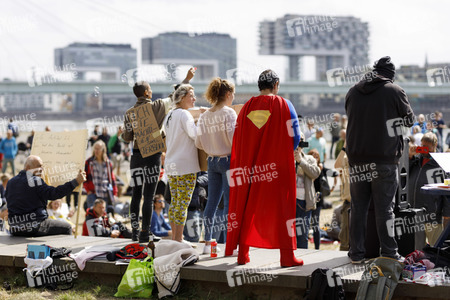 Corona-Demo in Köln